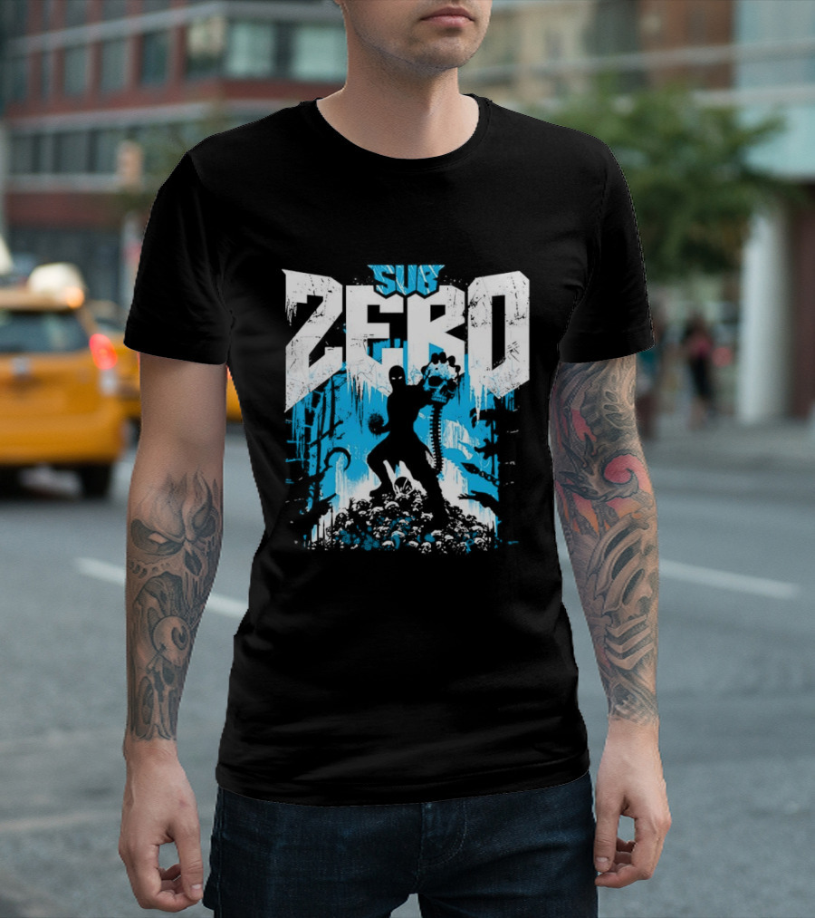 Mortal Kombat Sub Zero Ice Blue Silhouette And Freeze T-Shirt