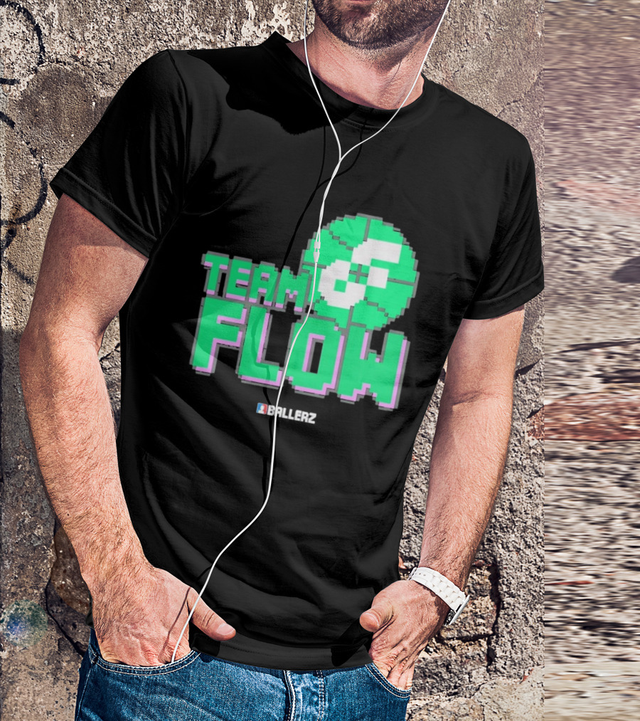 Team Flow Ballerz Pixel Basketball T-Shirt
