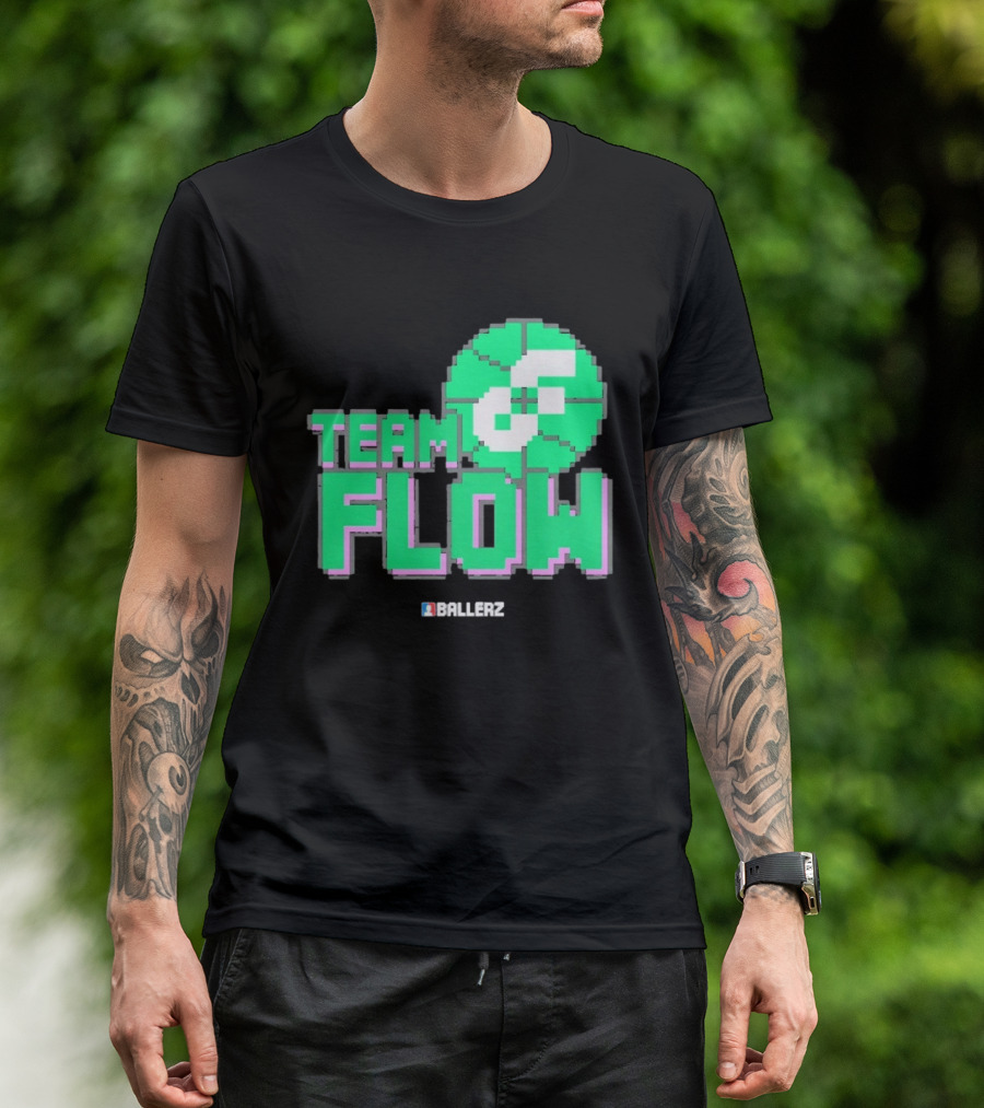 Team Flow Ballerz Pixel Basketball T-Shirt