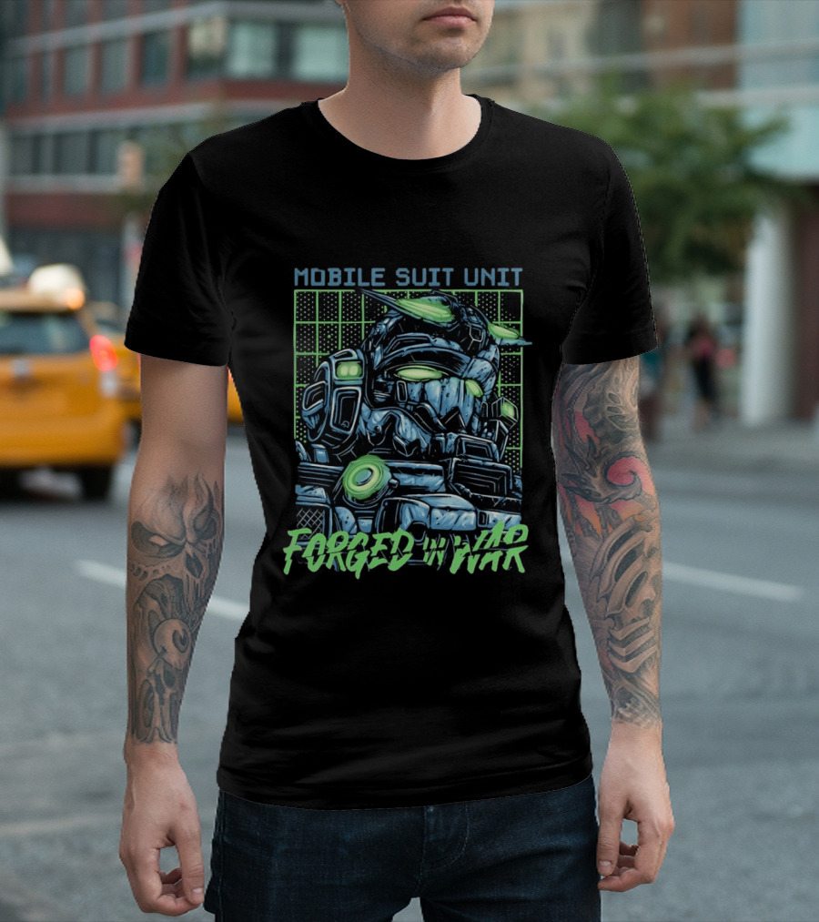 Mobile Suit Unit Forged In War Mecha Robot T-Shirt
