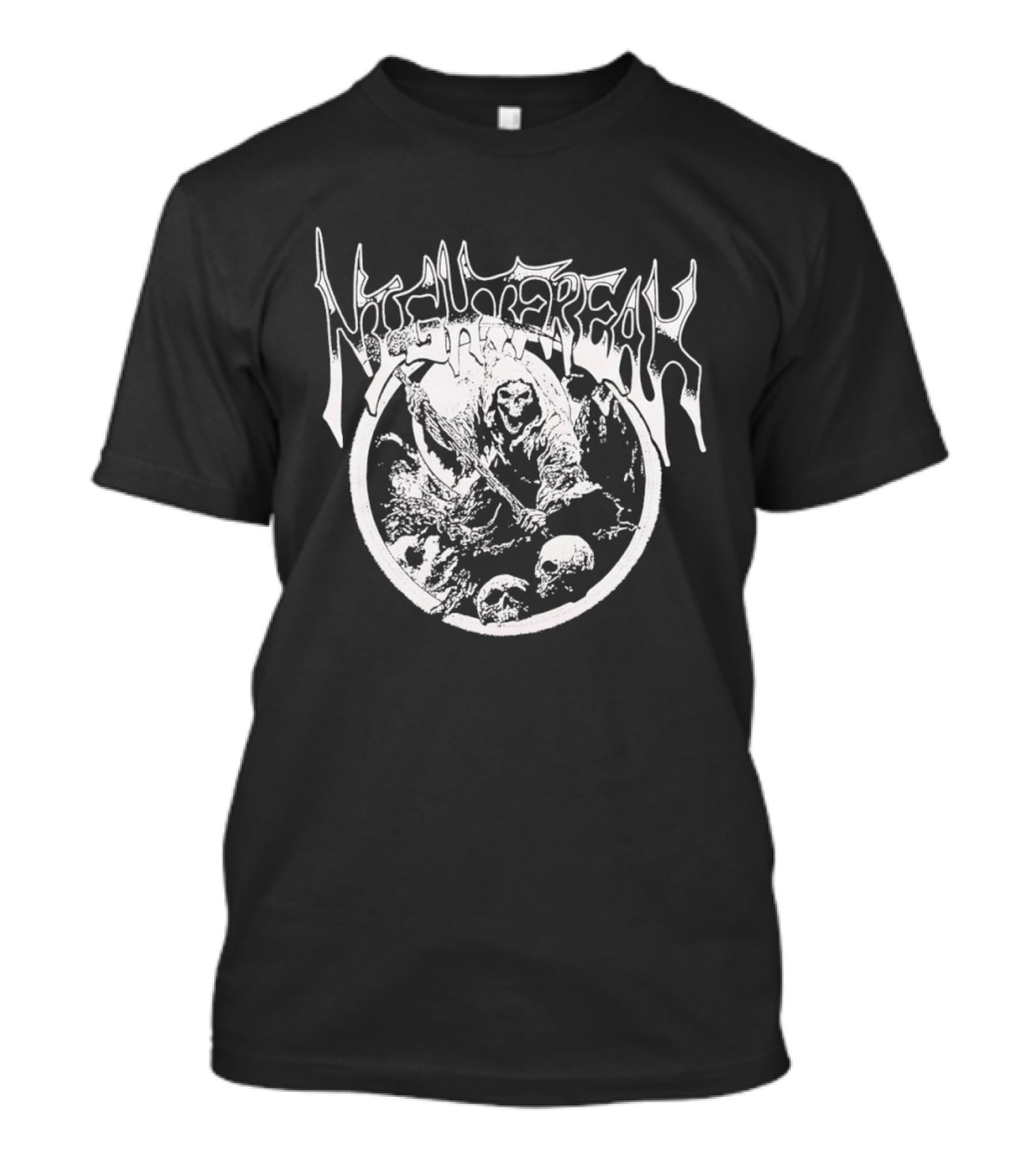 Night Freak Grim Reaper Skull Circle T-Shirt