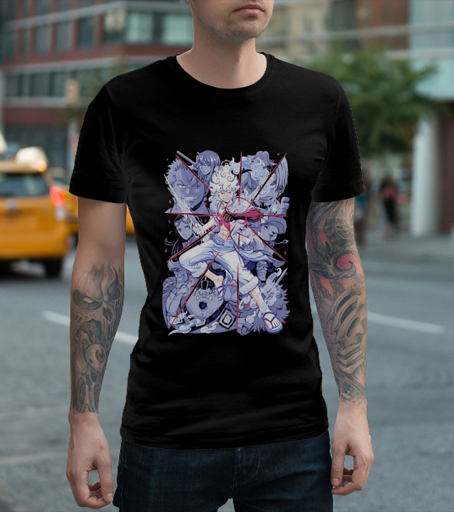 Luffy Gear Fifth Transformation With Crew Fearless Adventure T-Shirt
