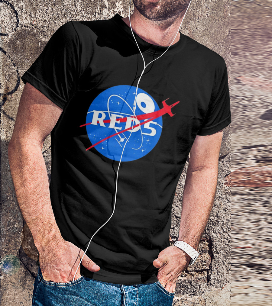 Red 5 NASA Space X Wing Mashup Astronaut Star T-Shirt