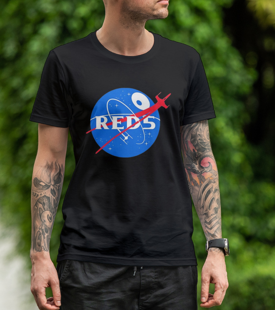Red 5 NASA Space X Wing Mashup Astronaut Star T-Shirt