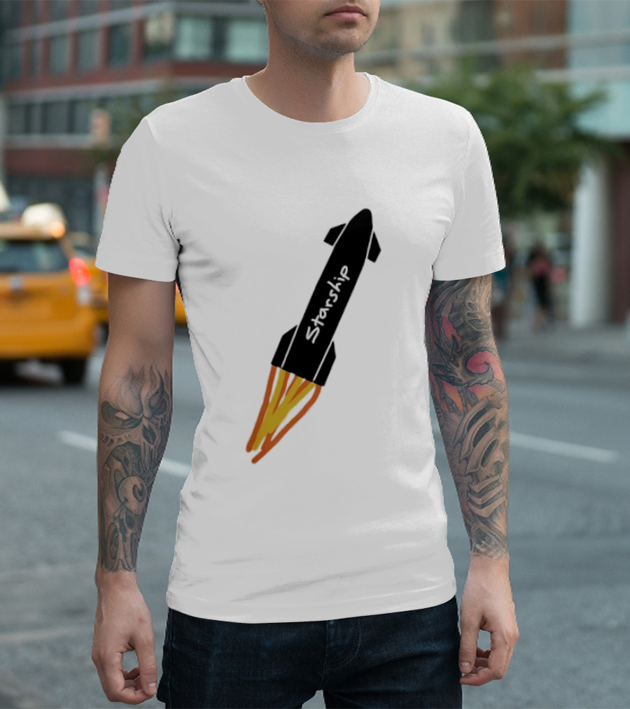 Starship Rocket SpaceX Space Exploration T-Shirt