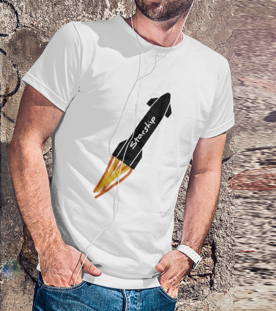 Starship Rocket SpaceX Space Exploration T-Shirt