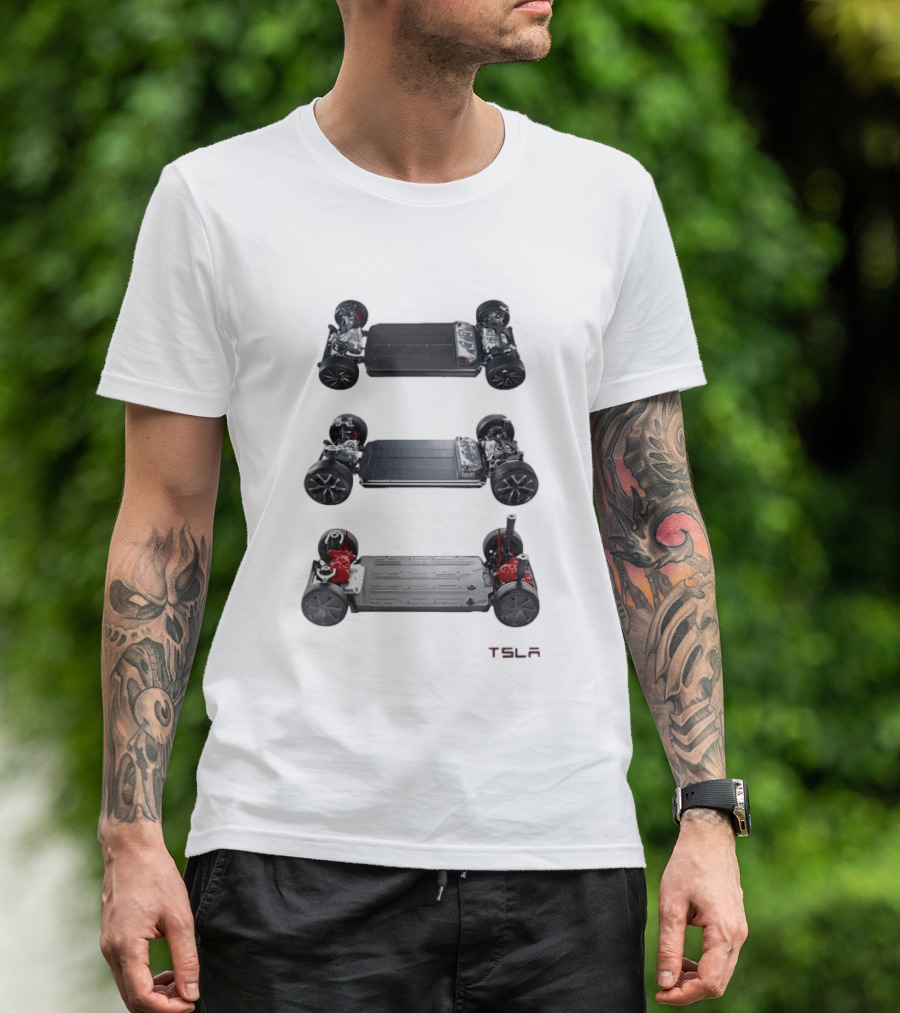 Tesla Foundation Chassis Electric Vehicle E S L A T-Shirt