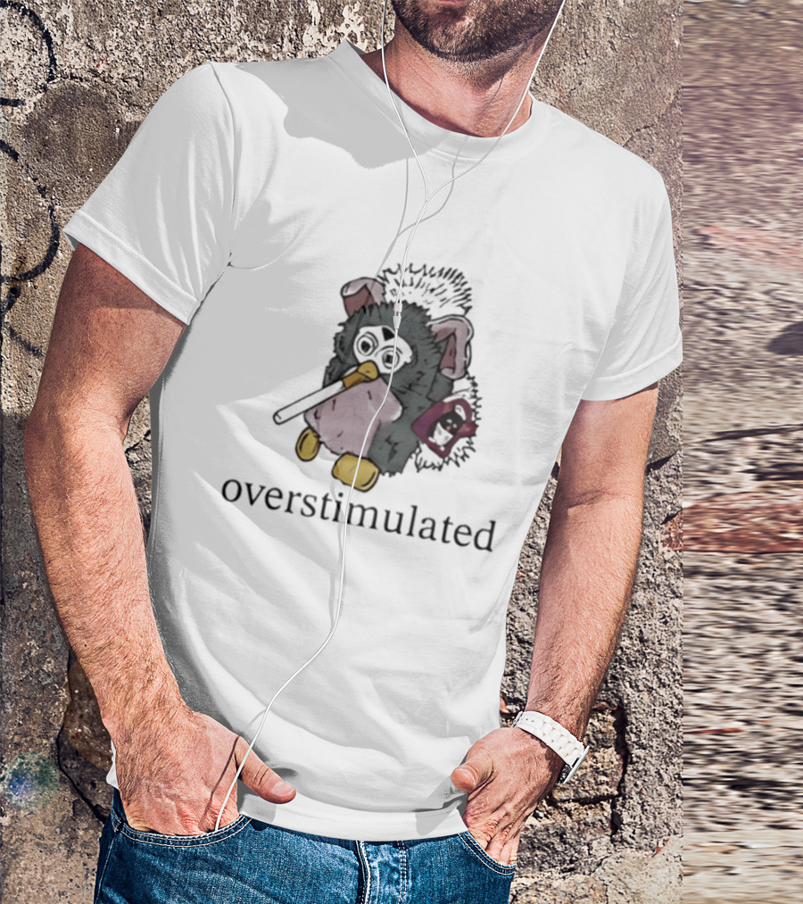 Overstimulated Furby Smoking Y2k Nostalgia Vintage Toy Aesthetic T-Shirt