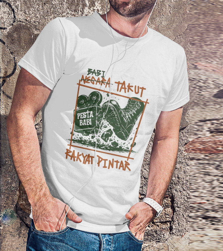 Babi Negara Takut Pesta Babi Rakyat Pintar T-Shirt