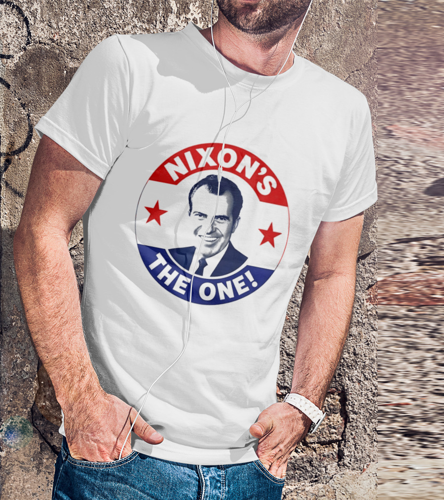 Nixon's The One Richard Nixon US President Campaign Button T-Shirt