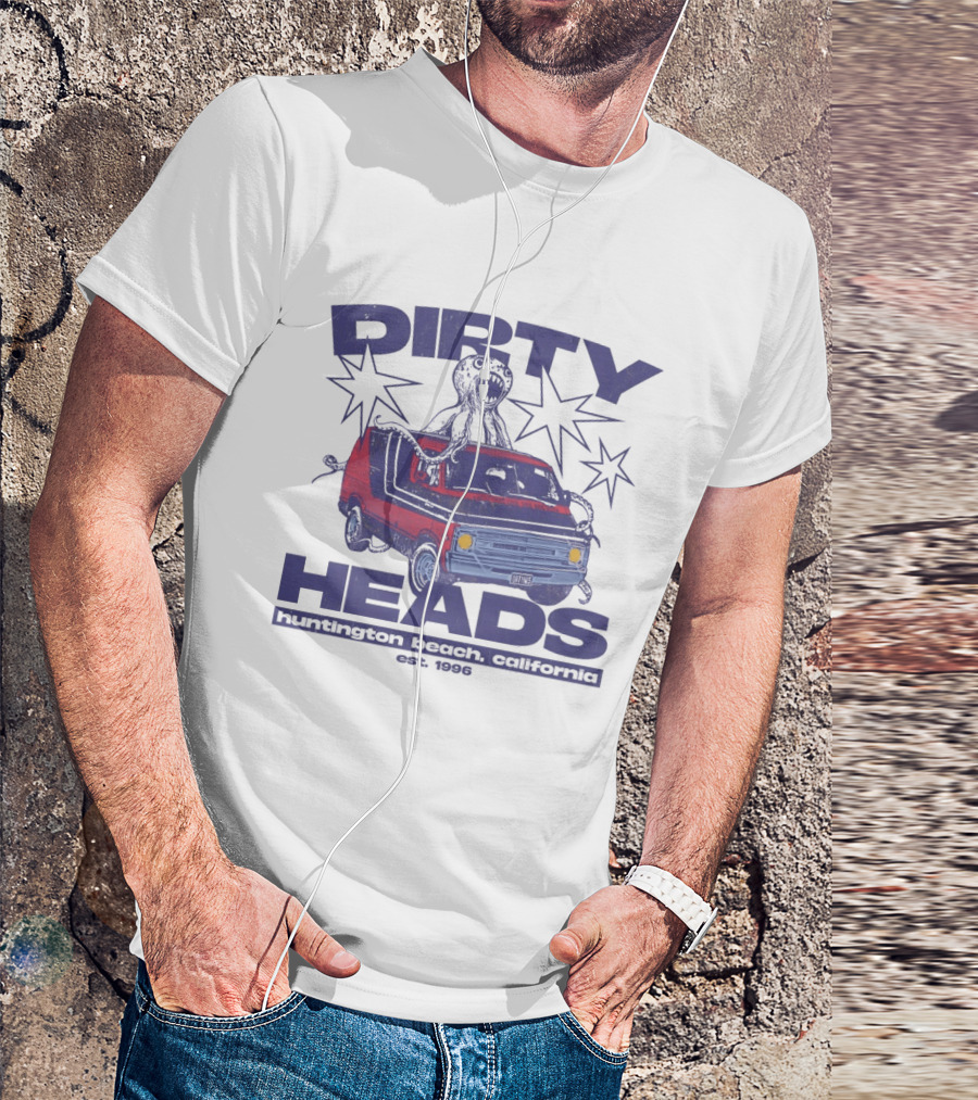 Dirty Heads Huntington Beach California Van And Octopus Est. 1996 T-Shirt