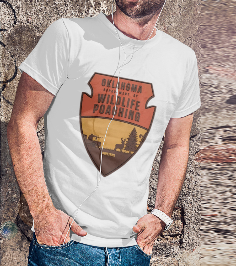 Oklahoma Wildlife Poaching Badge By DirtyKid T-Shirt