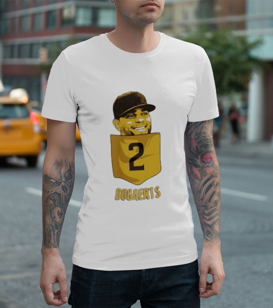 Xander Bogaerts 2 San Diego Padres Baseball MLB Pocket T-Shirt
