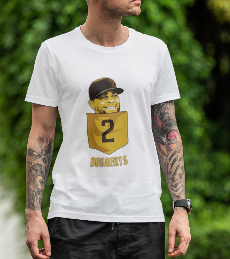 Xander Bogaerts 2 San Diego Padres Baseball MLB Pocket T-Shirt