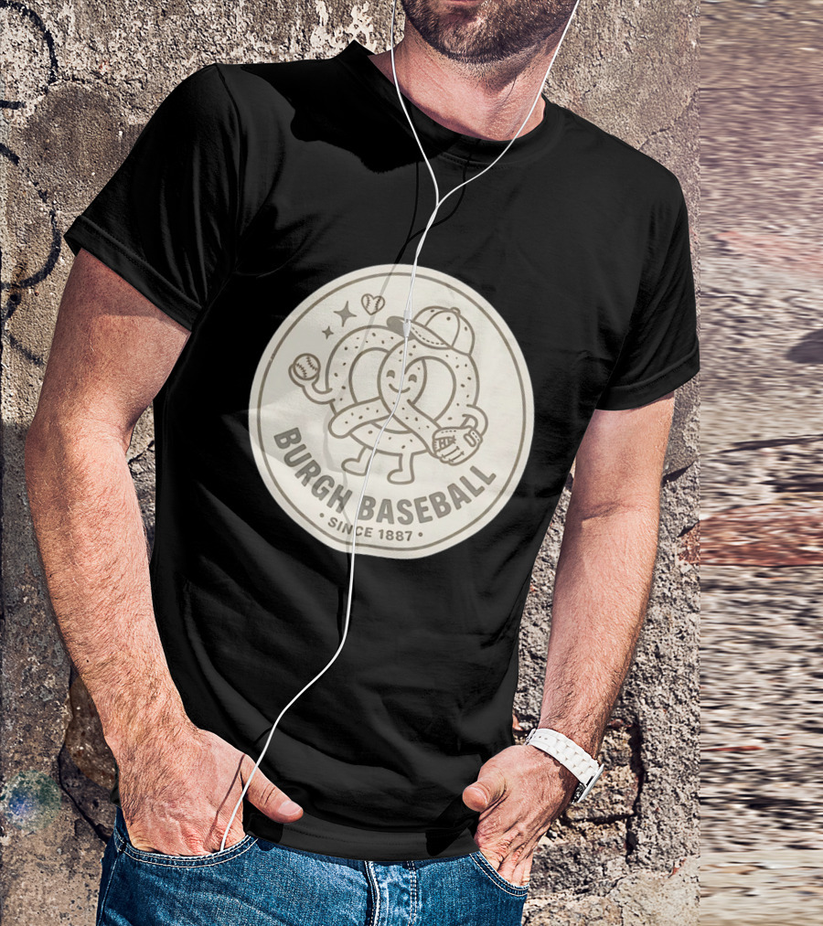 Burgh Baseball Since 1887 Pittsburgh Pretzel Softball Cap T-Shirt