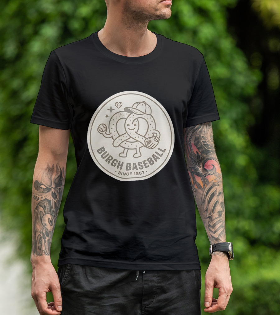 Burgh Baseball Since 1887 Pittsburgh Pretzel Softball Cap T-Shirt