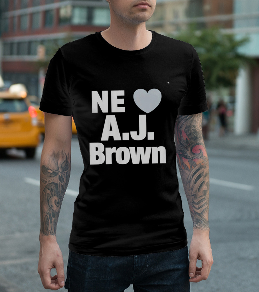 A.J. Brown NE Heart New England Football 2026 T-Shirt