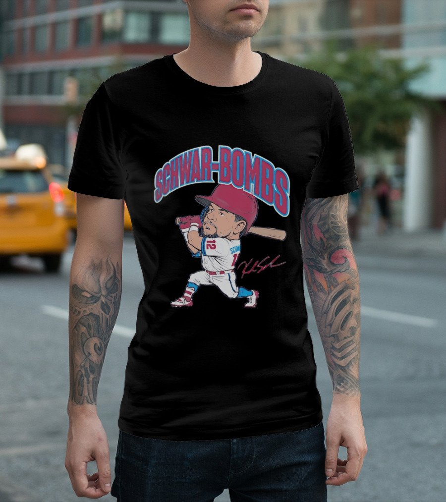 Philadelphia Phillies Kyle Schwarber Schwar Bombs Major League Baseball T-Shirt