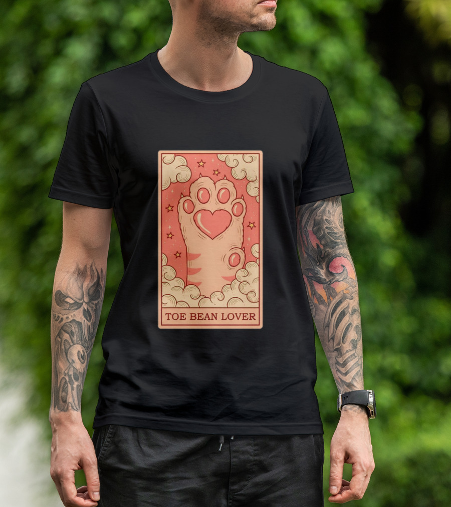 Toe Bean Lover Cat Paw Heart And Stars Whimsical T-Shirt