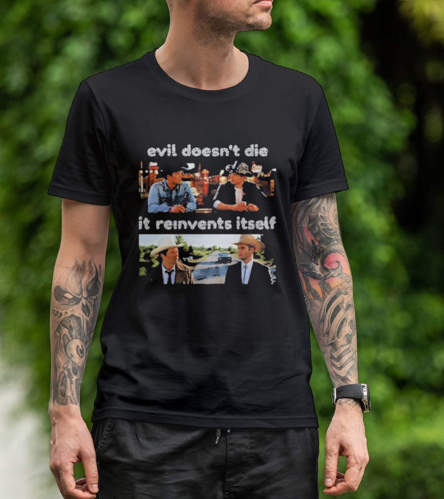 Supernatural 9 1 1 Lone Star Mashup Evil Doesn't Die It Reinvents Itself Cowboy Scene T-Shirt