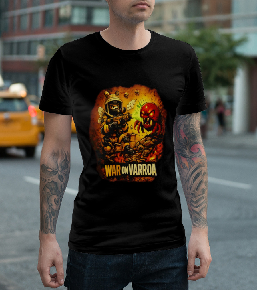 War On Varroa Beekeeper Tactical Combat Against Varroa Mite T-Shirt