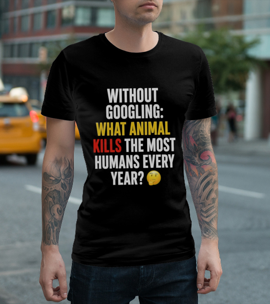 Without Googling What Animal Kills The Most Humans Every Year Emoji Challenge T-Shirt