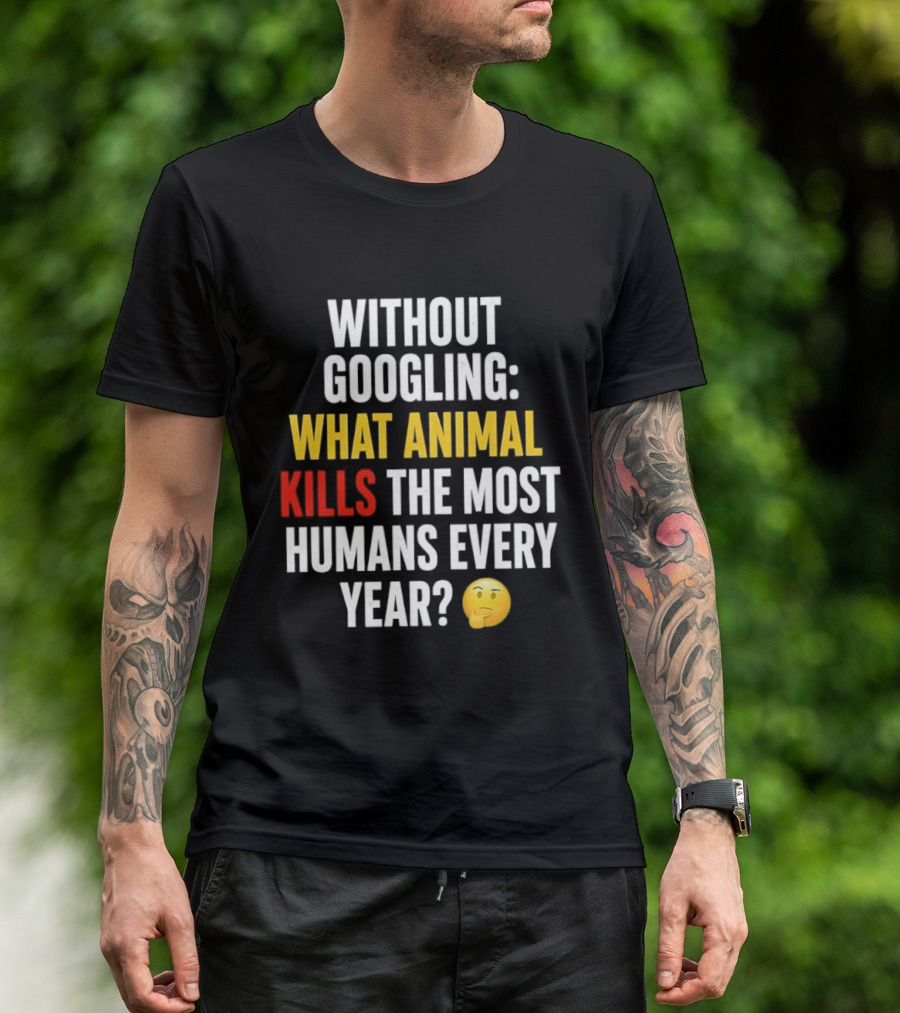 Without Googling What Animal Kills The Most Humans Every Year Emoji Challenge T-Shirt