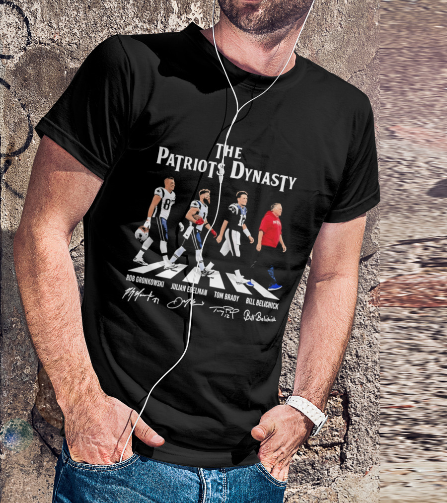 The Patriots Dynasty Abbey Road Gronkowski Edelman Brady Belichick T-Shirt