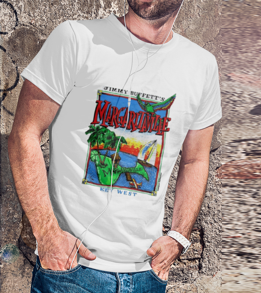 Jimmy Buffett's Margaritaville Key West Island Tropical Paradise Sailing Adventure T-Shirt