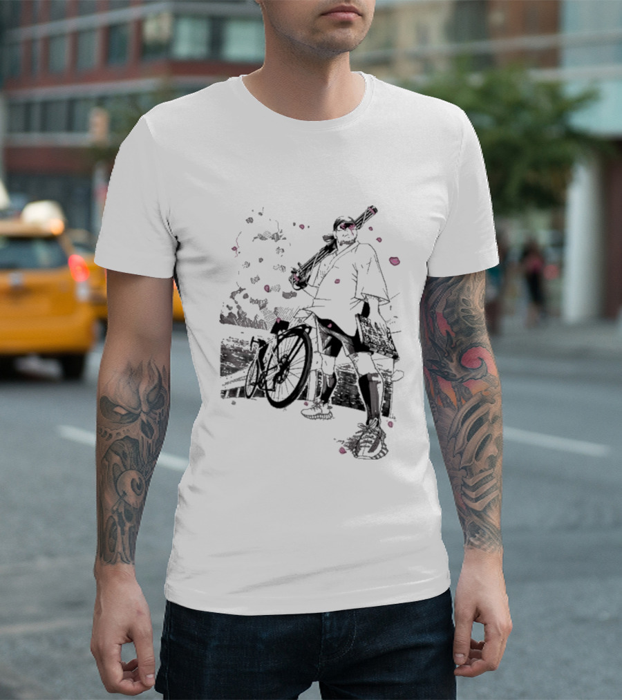 Ten O Majin Obama Henro Run Samurai Bicycle Adventure T-Shirt