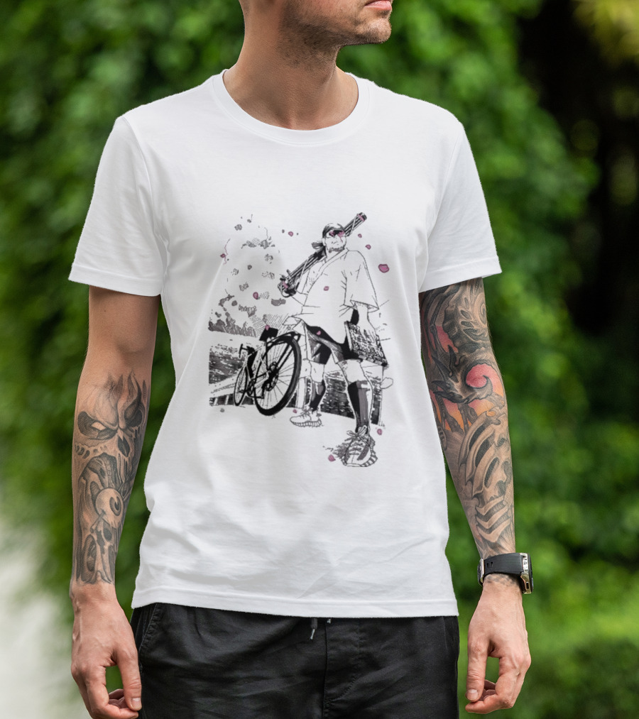 Ten O Majin Obama Henro Run Samurai Bicycle Adventure T-Shirt