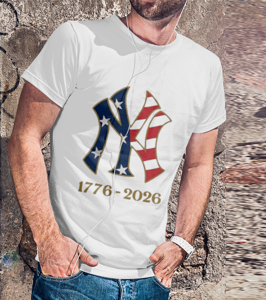 New York Yankees 1776 2026 250th Fourth Of July MLB Stars And Stripes T-Shirt