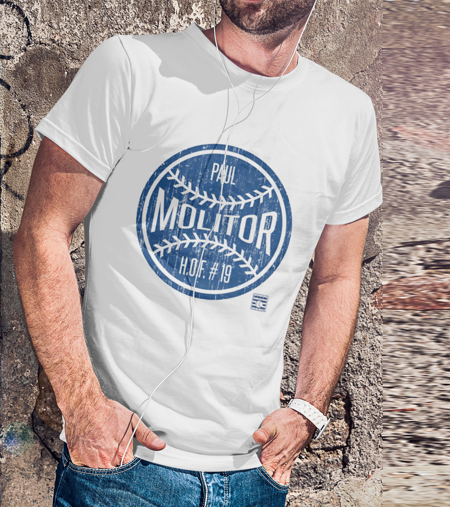 Paul Molitor HOF 19 Toronto Blue Jays Baseball Legend T-Shirt