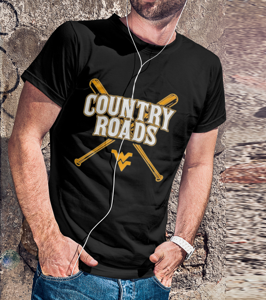 West Virginia Country Roads Baseball WV T-Shirt