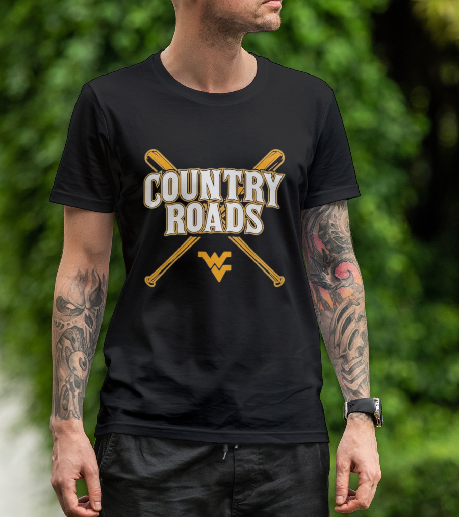 West Virginia Country Roads Baseball WV T-Shirt