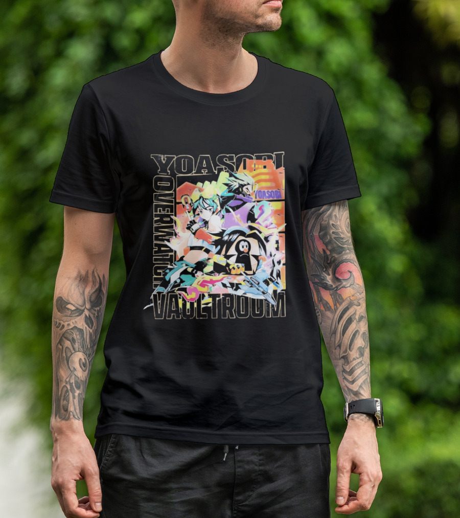 Yoasobi Over Vaultroom Kiriko Genji Pachimari Anime T-Shirt