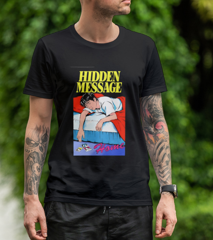 Hidden Message Home Sleeping Aesthetic Retro Vibes T-Shirt