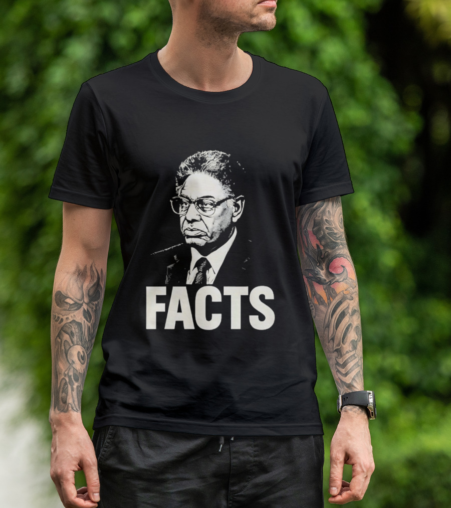 Thomas Sowell Facts Portrait Realism T-Shirt