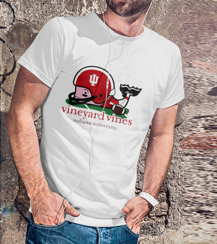 Indiana Hoosiers Football Whale Vineyard Vines Indiana University T-Shirt