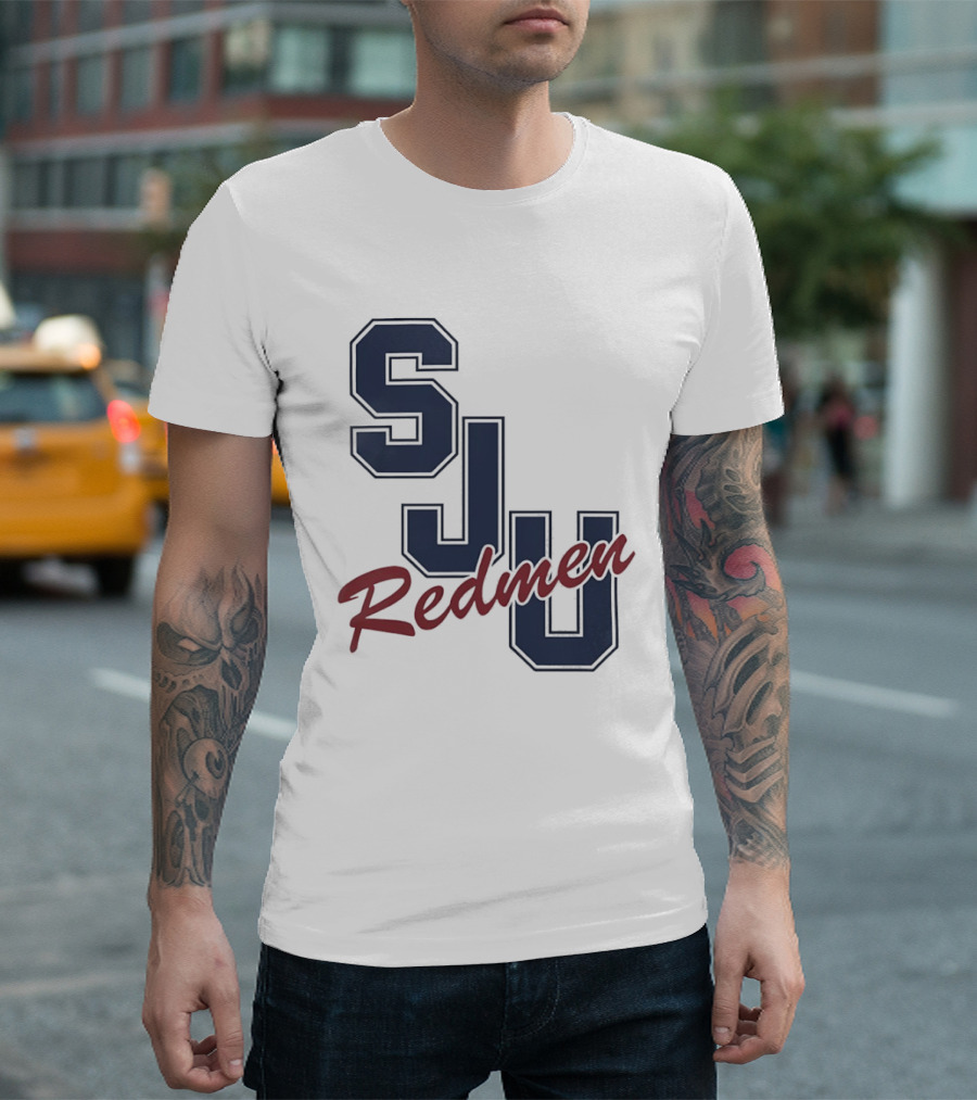 SJU Redmen Saint Johns University Vintage College Sports Memorabilia T-Shirt