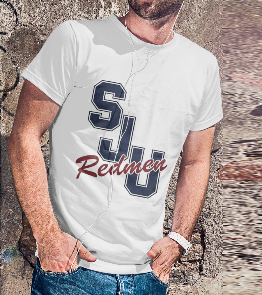 SJU Redmen Saint Johns University Vintage College Sports Memorabilia T-Shirt