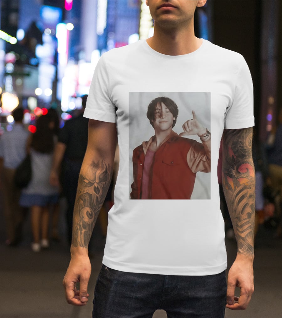 Keanu Reeves Hang Loose 90s Vintage Style Nostalgia Iconic Gesture T-Shirt