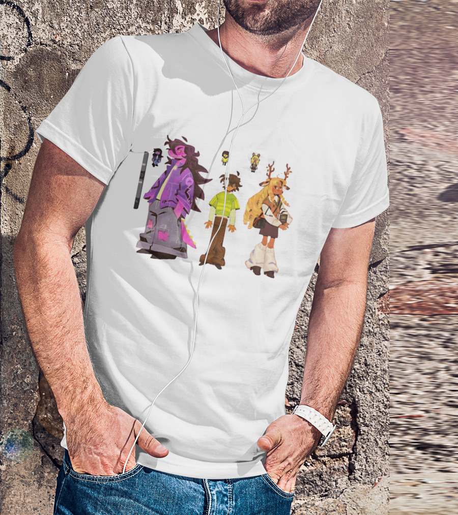 Deltarune Characters Illustrated Including Kris Susie And Noelle T-Shirt