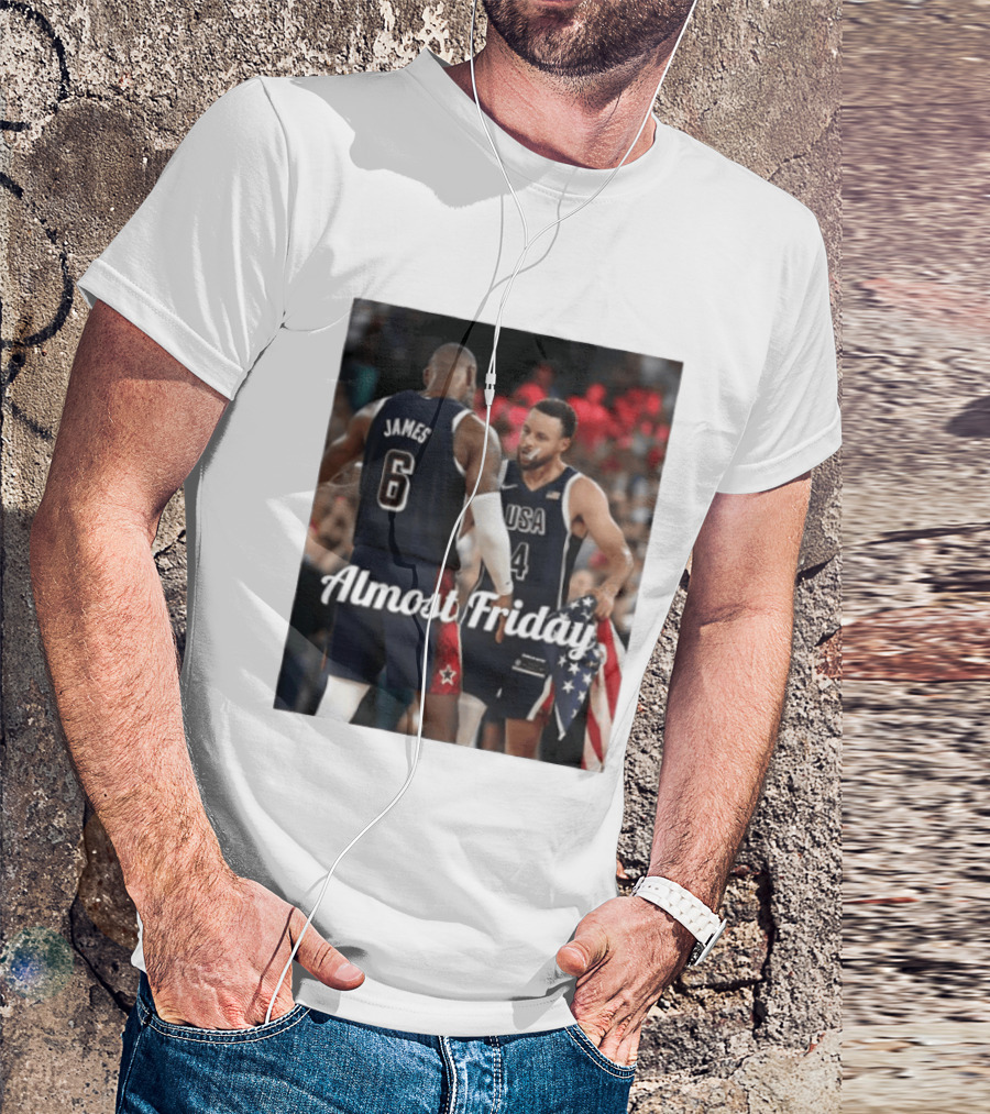 LeBron James Stephen Curry USA Basketball Almost Friday Team Spirit T-Shirt
