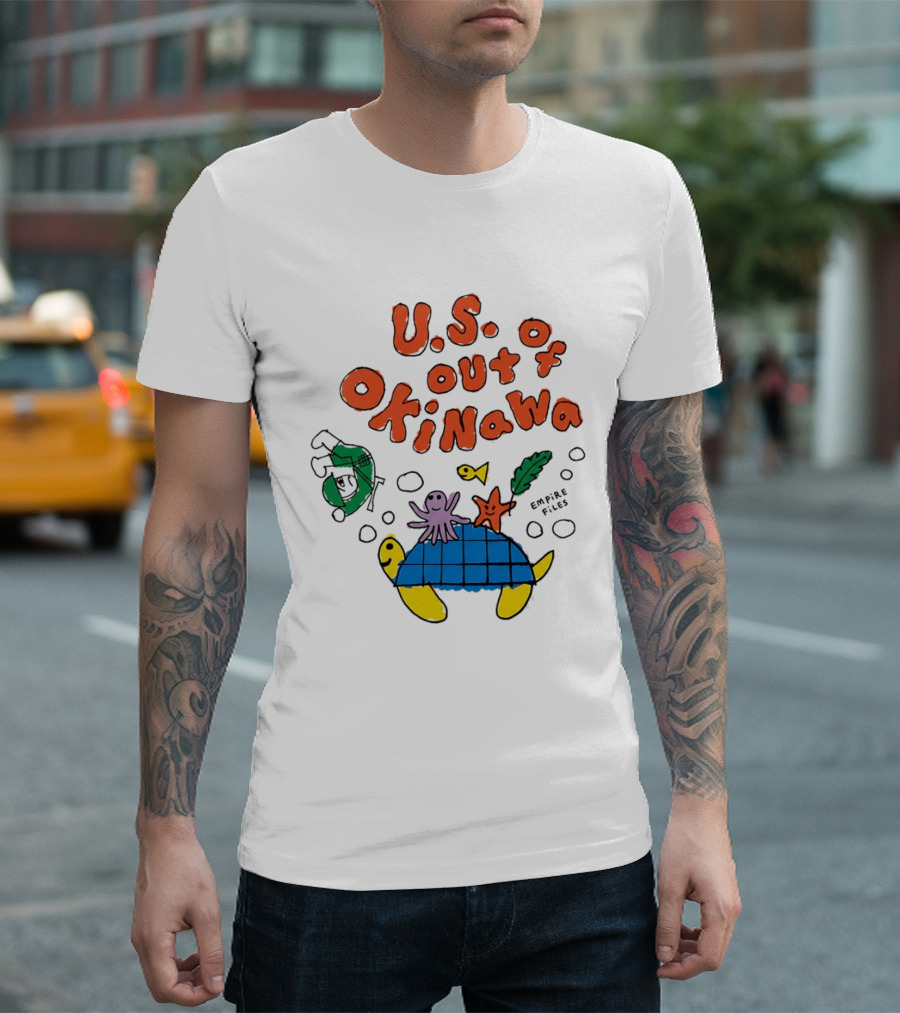 Empire Files U.S. Out Of Okinawa Turtle Octopus T-Shirt