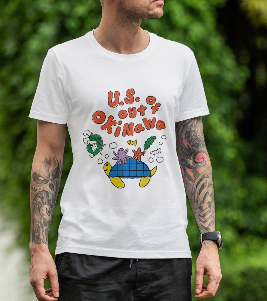 Empire Files U.S. Out Of Okinawa Turtle Octopus T-Shirt