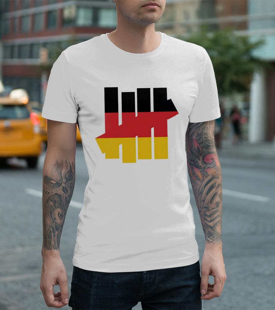Germany Flag Undefeated Tally Marks Black Red Gold T-Shirt