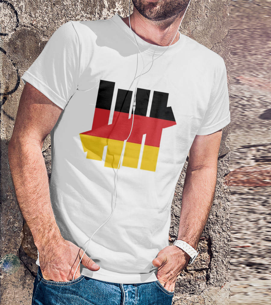 Germany Flag Undefeated Tally Marks Black Red Gold T-Shirt