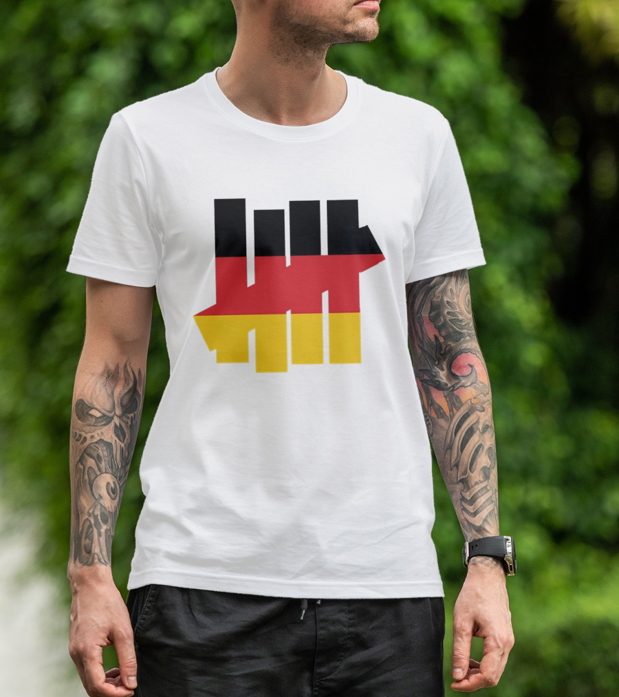 Germany Flag Undefeated Tally Marks Black Red Gold T-Shirt