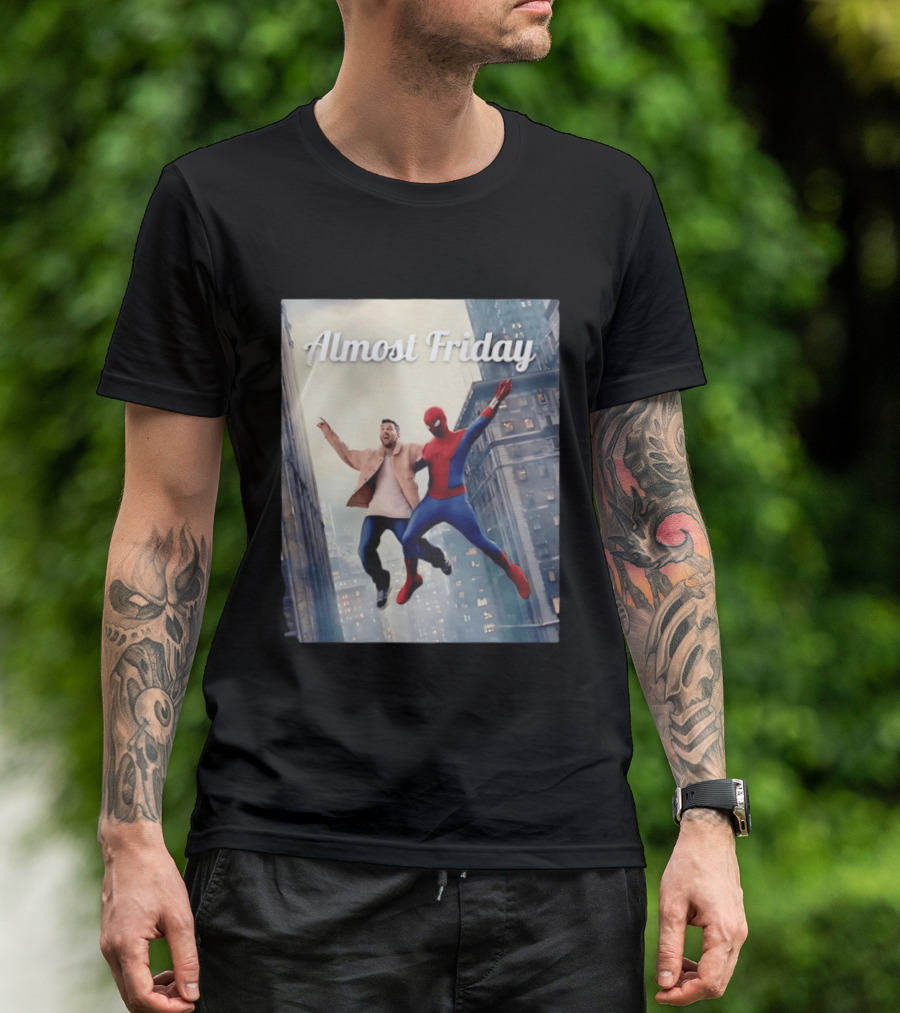 Almost Friday Lionel Messi Spider Man Cityscape Adventure T-Shirt